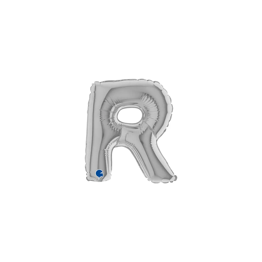[07379S-B10] Letter R - Silver - 7 inch - Grabo - 5 Stuks