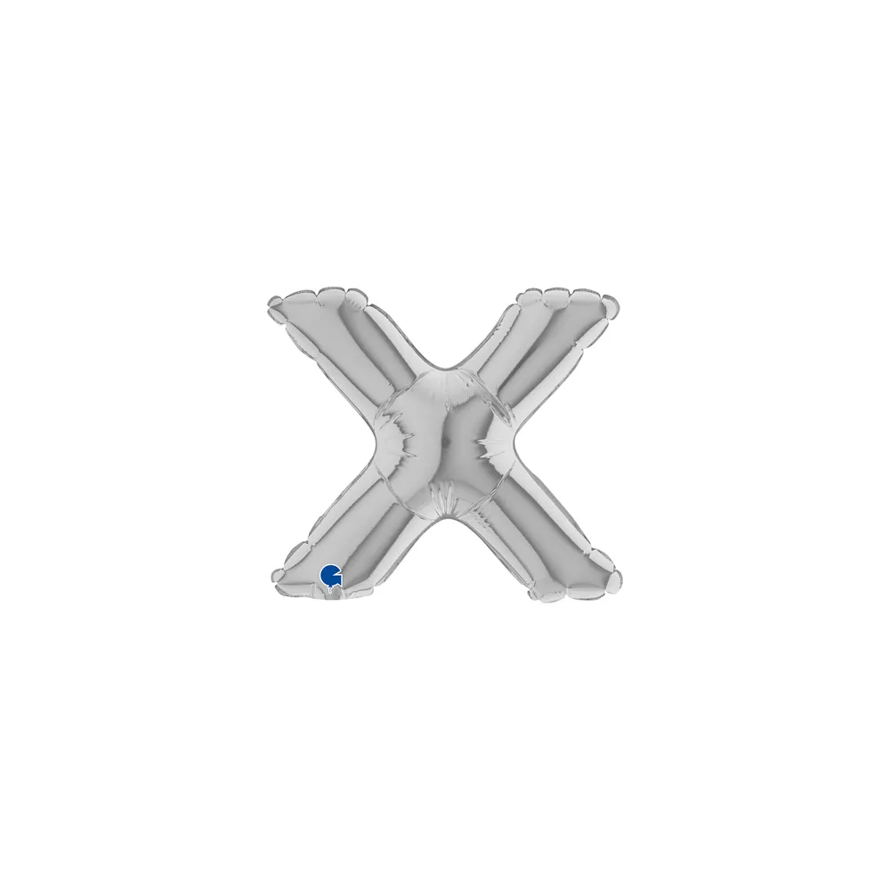 [07439S-B10] Letter X - Silver - 7 inch - Grabo - 5 St.