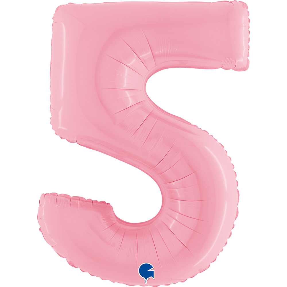 [075PP-P] Number 5 - Pink - 40 inch - Grabo