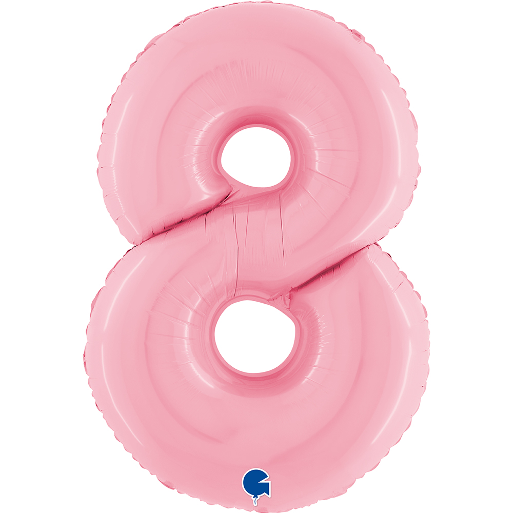 [078PP-P] Number 8 - Pink - 40 inch - Grabo