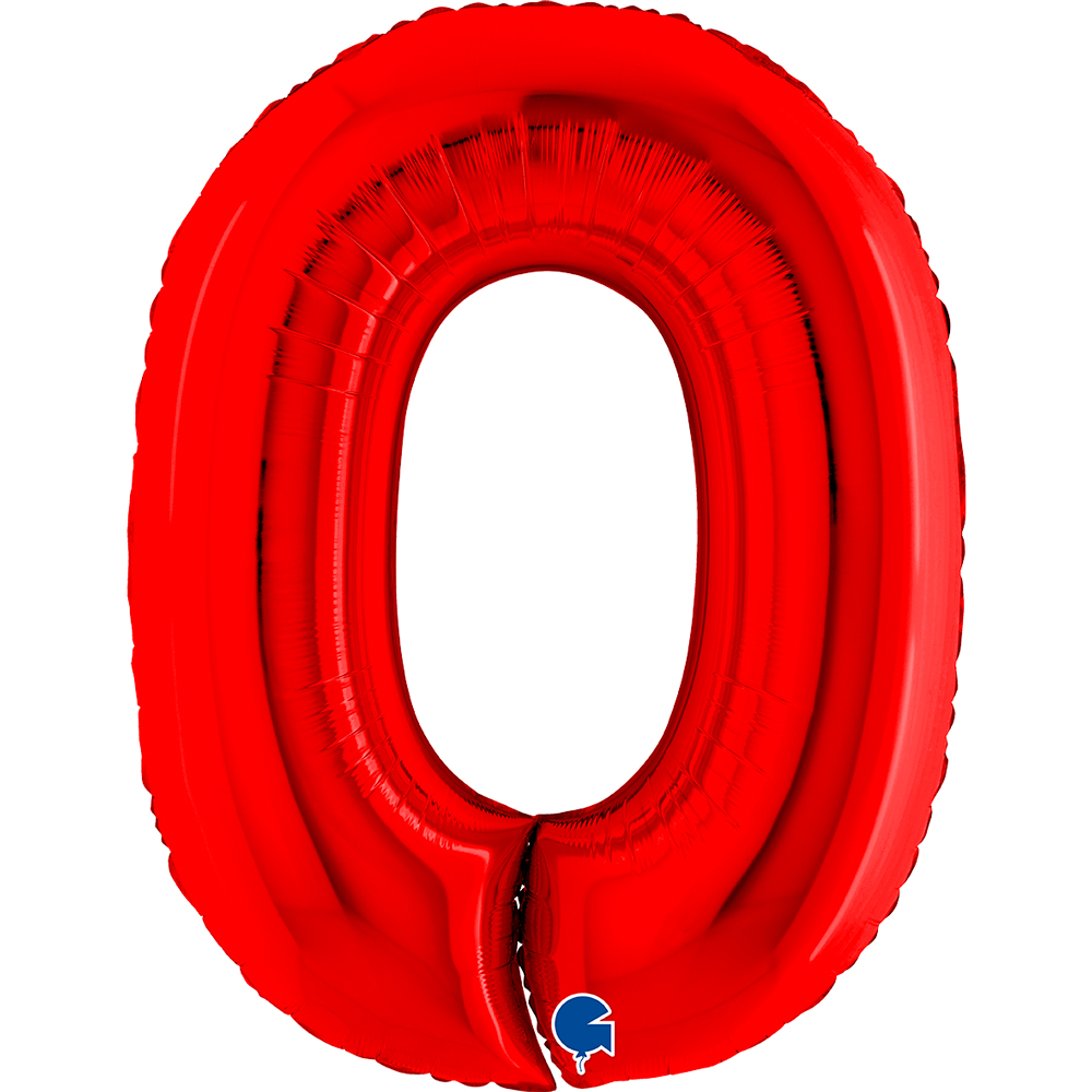 [080R-P] Number 0 - Red - 40 inch - Grabo