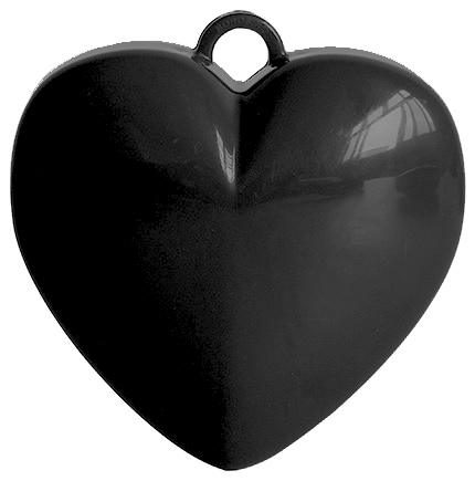 [B609B] Balloon Weight - Heart - Black - 12 Pcs