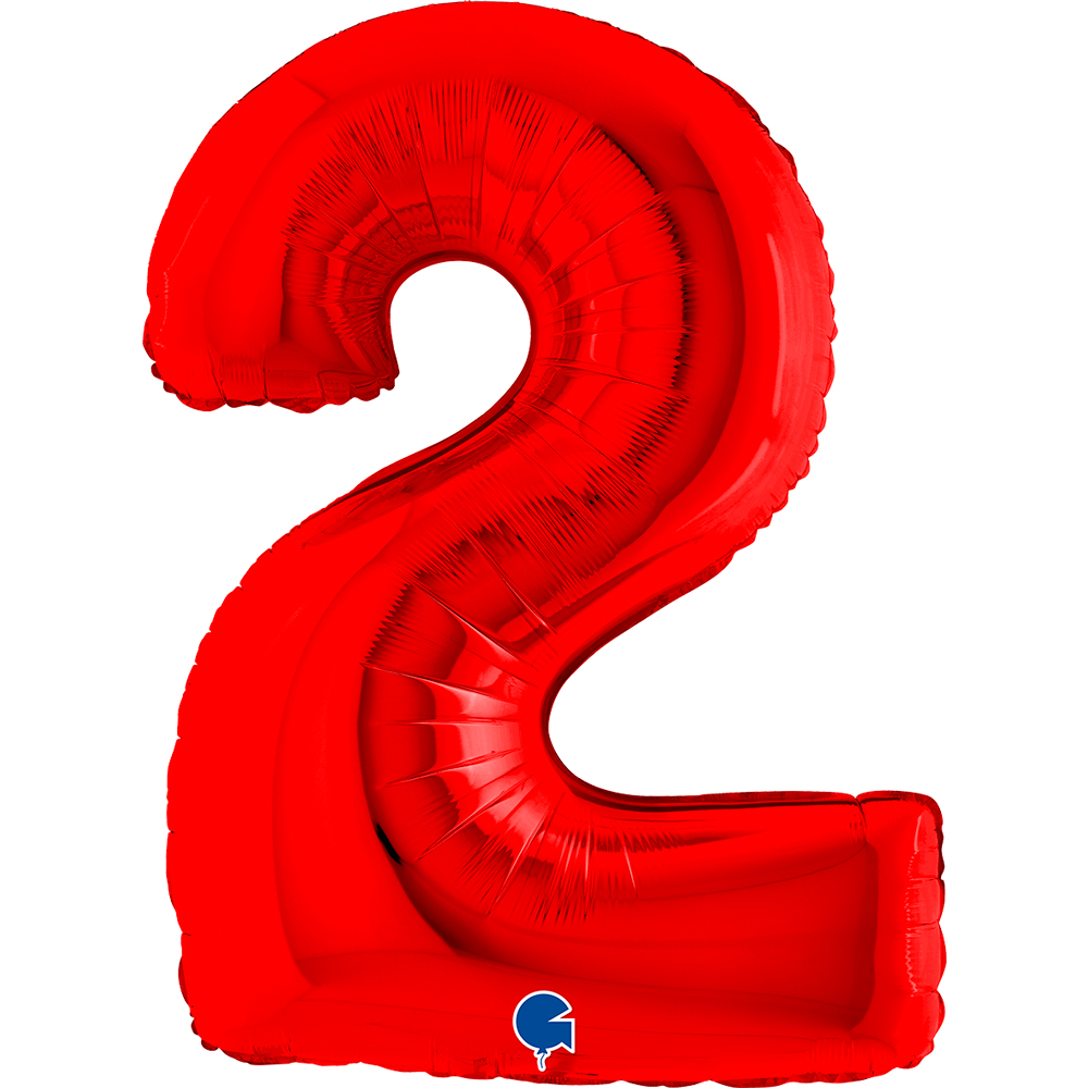 [082R-P] Number 2 - Red - 40 inch - Grabo