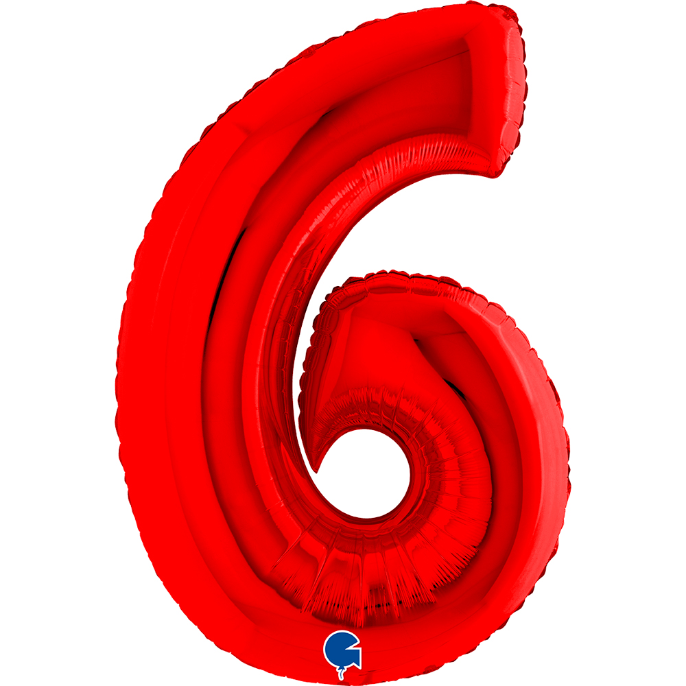 Number 6 - Red - 40 inch - Grabo