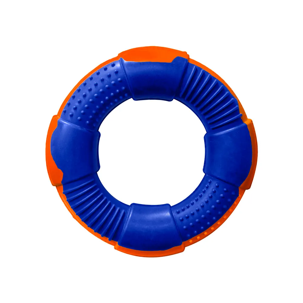 [08934] Dur - Dog Toy - Ring Medium - Royal Blue / Orange - 1 Piece