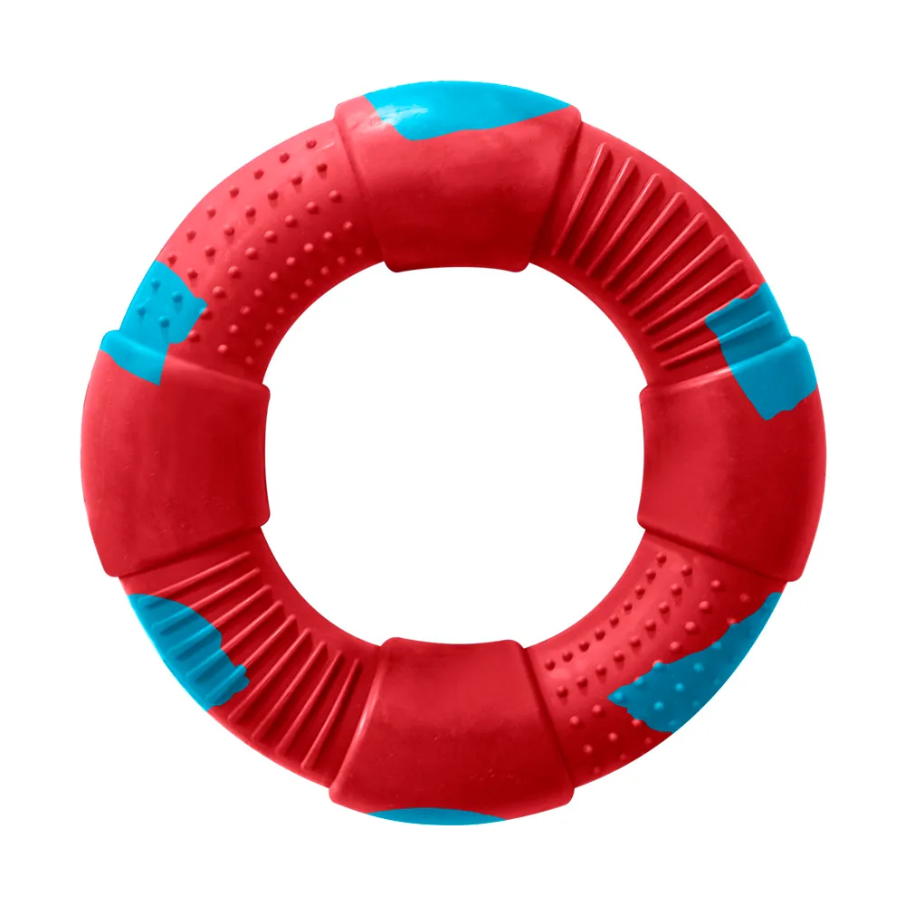 [08972] Dur - Dog Toy - Ring Large - Red / Caribbean Blue - 1 St.
