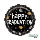 Happy Graduation - Swirls - 18 inch - Betallic
