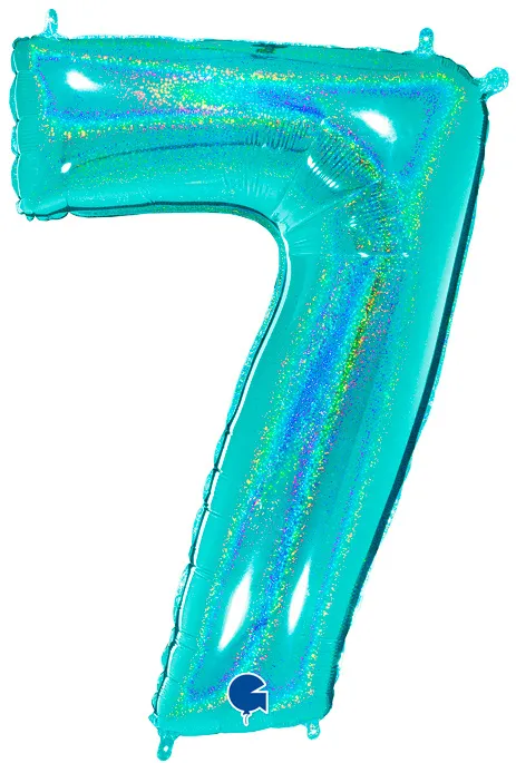 Number 7 - Glittering Tiffany - 40 inch - Grabo