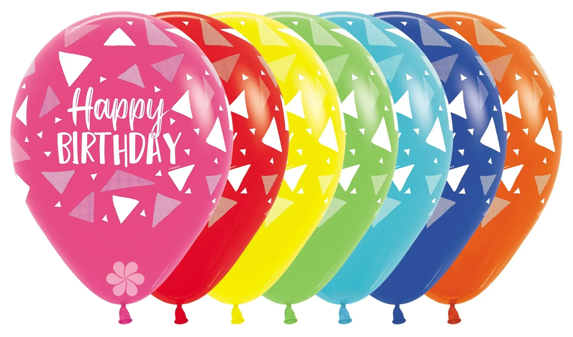 [20015465] R12 - Retail Pack - Happy Birthday Triangles - Fashion Assortment - 12 x 12 Stuks
