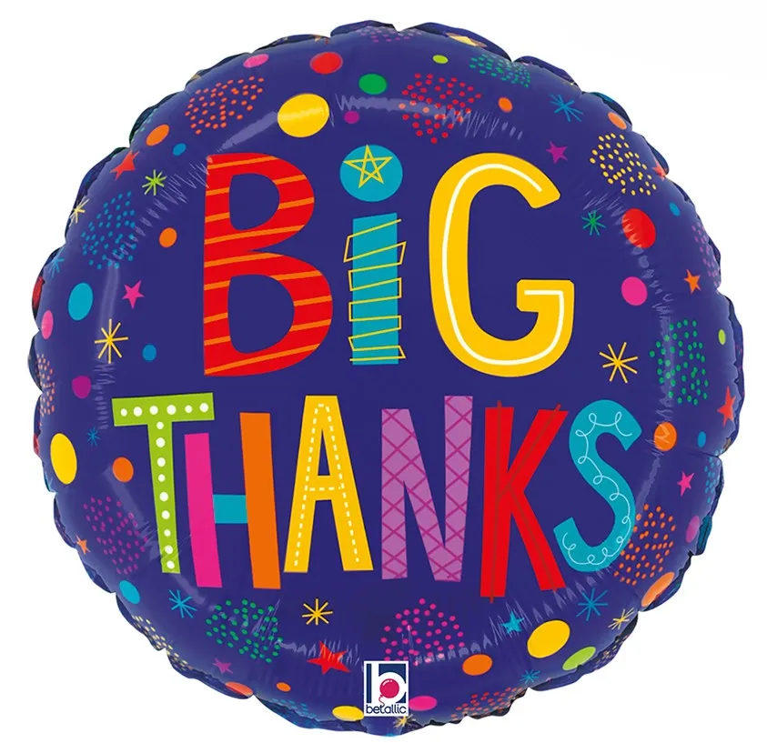 [26298P-P] Big Thanks - Blue - 18 inch - Betallic
