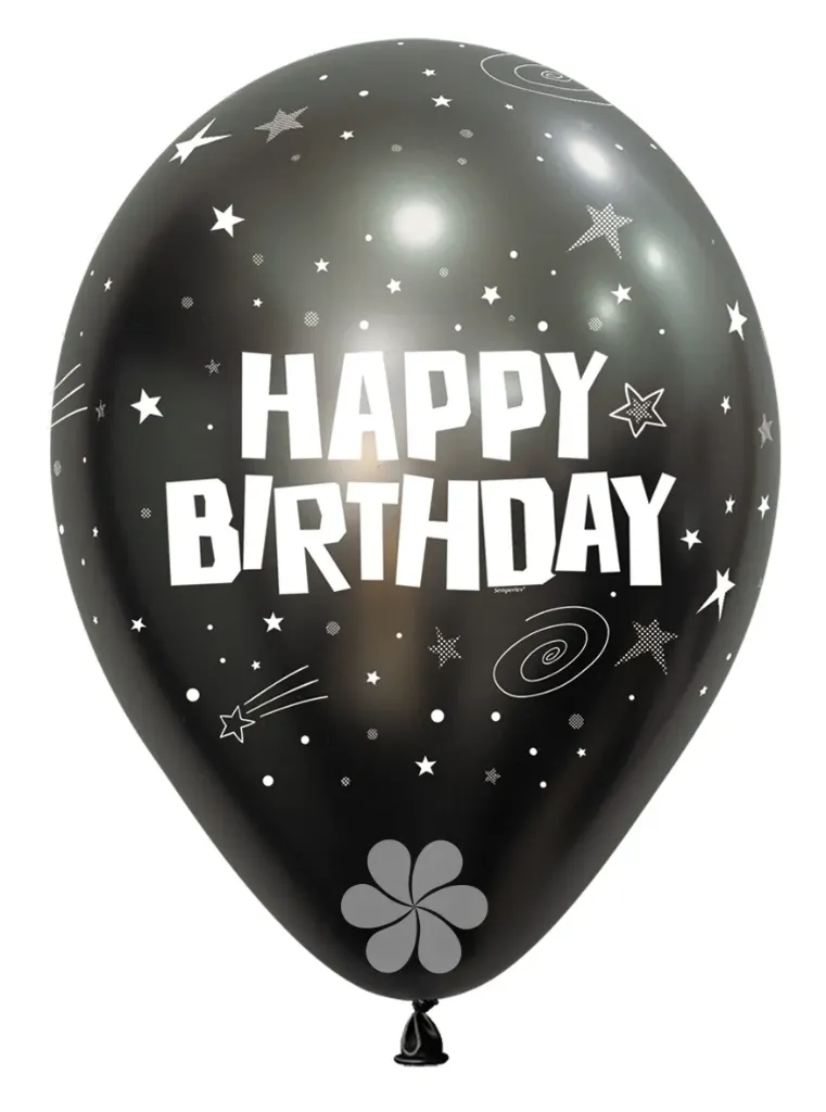 R12 - Retail Pack - Happy Birthday - Galaxy - Silk Midnight Grey - 880 - 12 x 12 St.