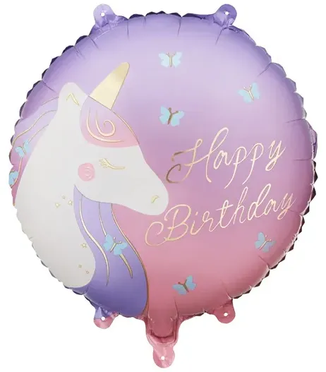 Happy Birthday - Unicorn - 18 inch