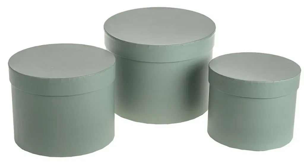 Hat Boxes - Mint Green - Set van 3