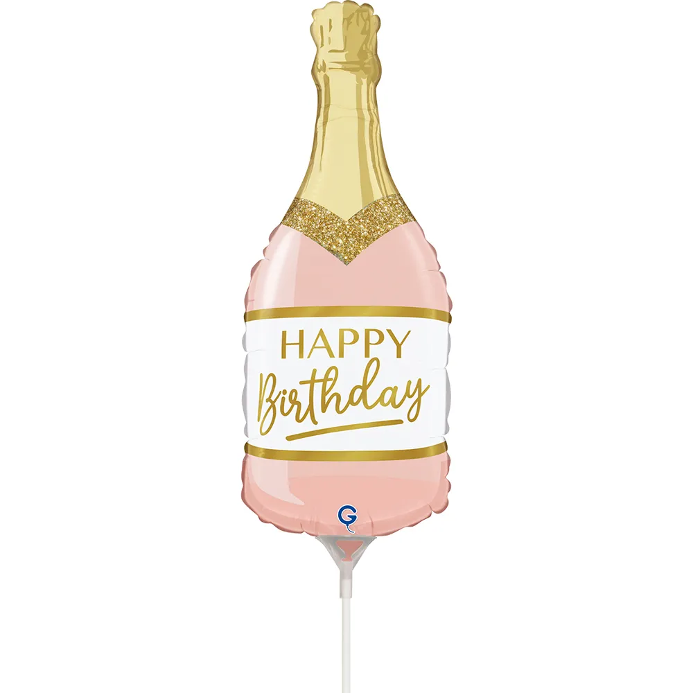 [G72274-B10] Happy Birthday - Pink Bottle - 14 inch - Grabo