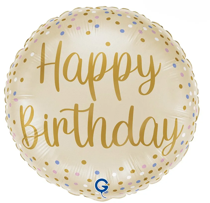 Happy Birthday - Cream - 18 inch - Grabo