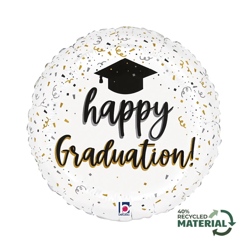 Happy Graduation - Satin Confetti - 18 inch - Betallic