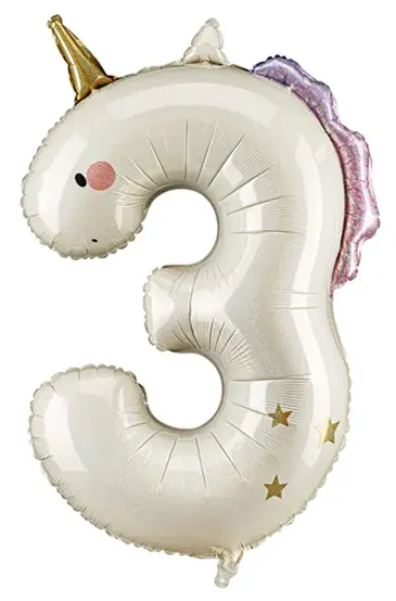 Number 3 - Unicorn - 36 inch