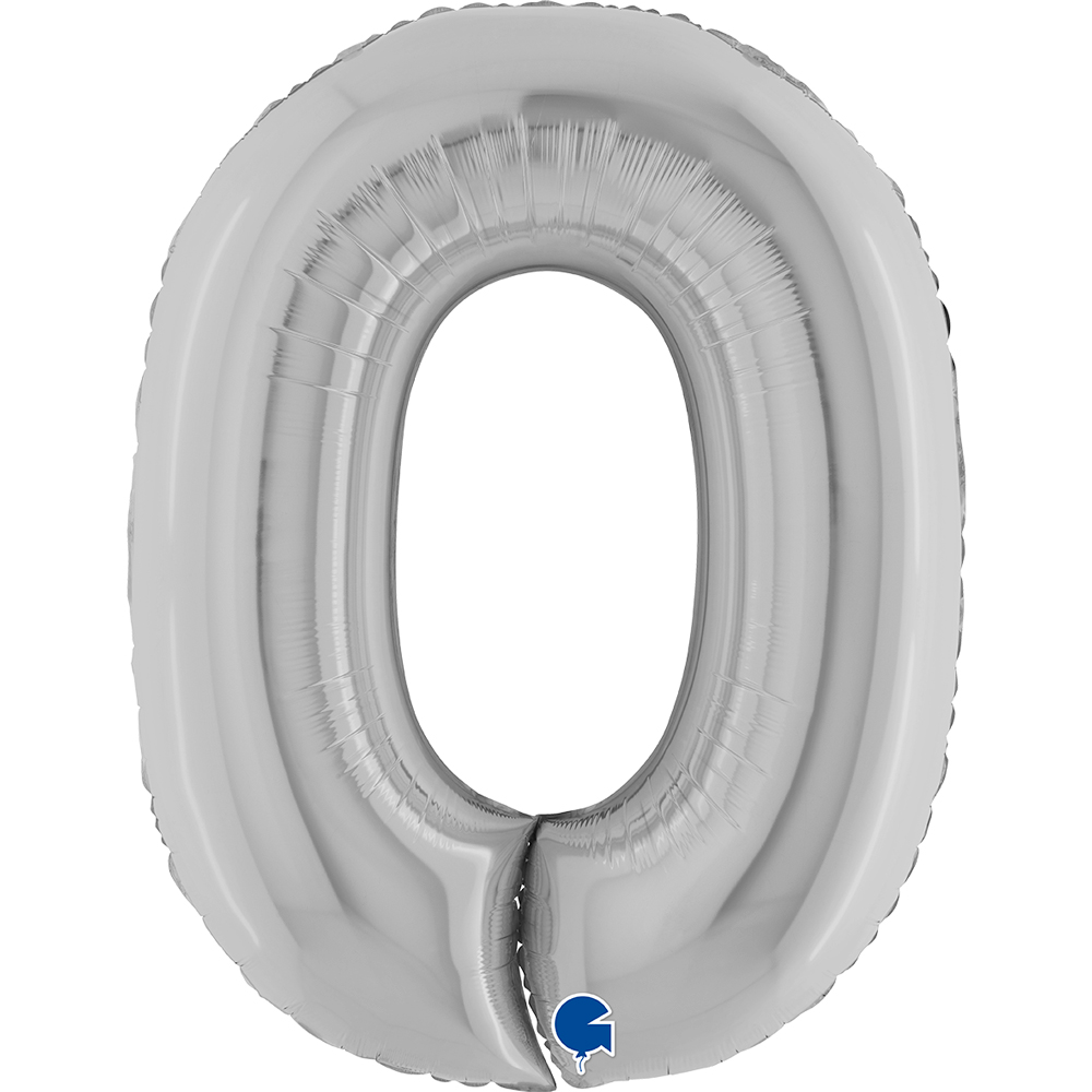 [090S-P] Number 0 - Silver - 40 inch - Grabo
