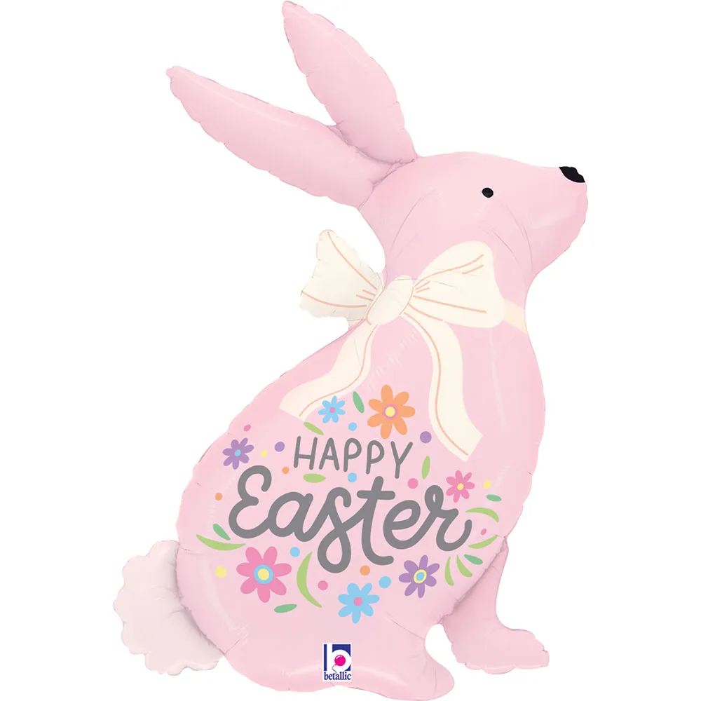 Happy Easter - Pastel Pink Bunny - 32 inch - Betallic