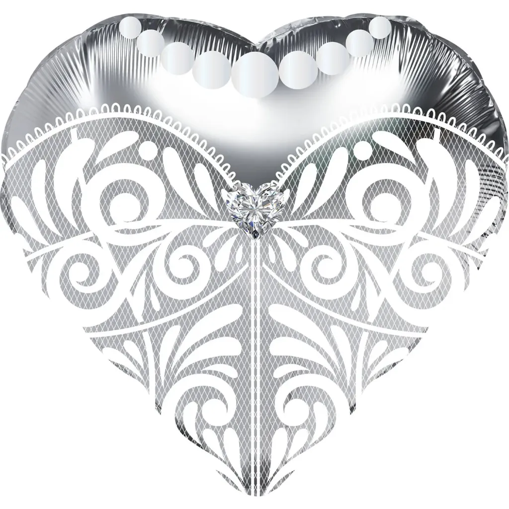 [62936] Wedding Dress - Heart - 18 inch