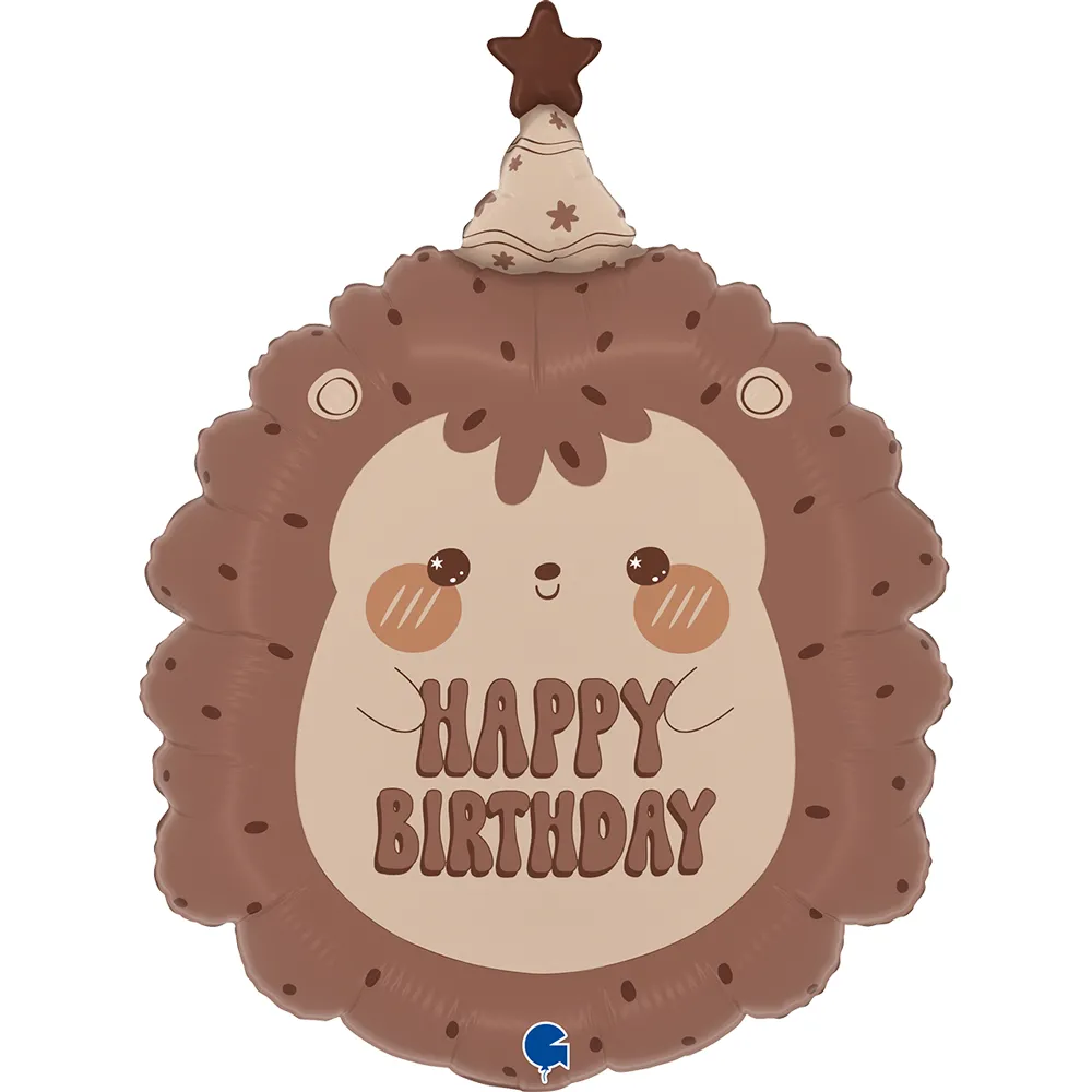 [G72258-P] Happy Birthday - Sweet Hedgehog - 24 inch - Grabo