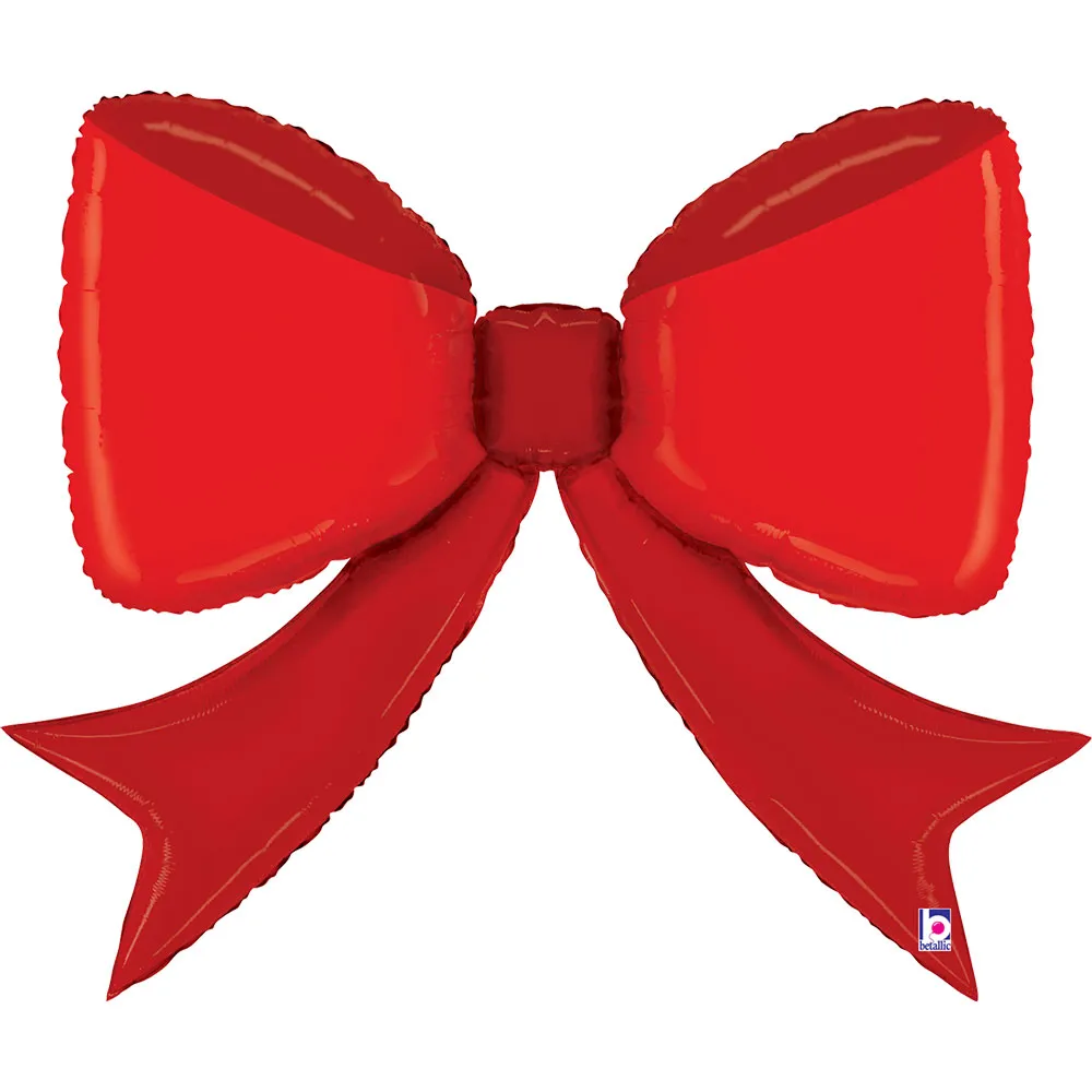 [25589-P] Red Bow - 41 inch - Betallic