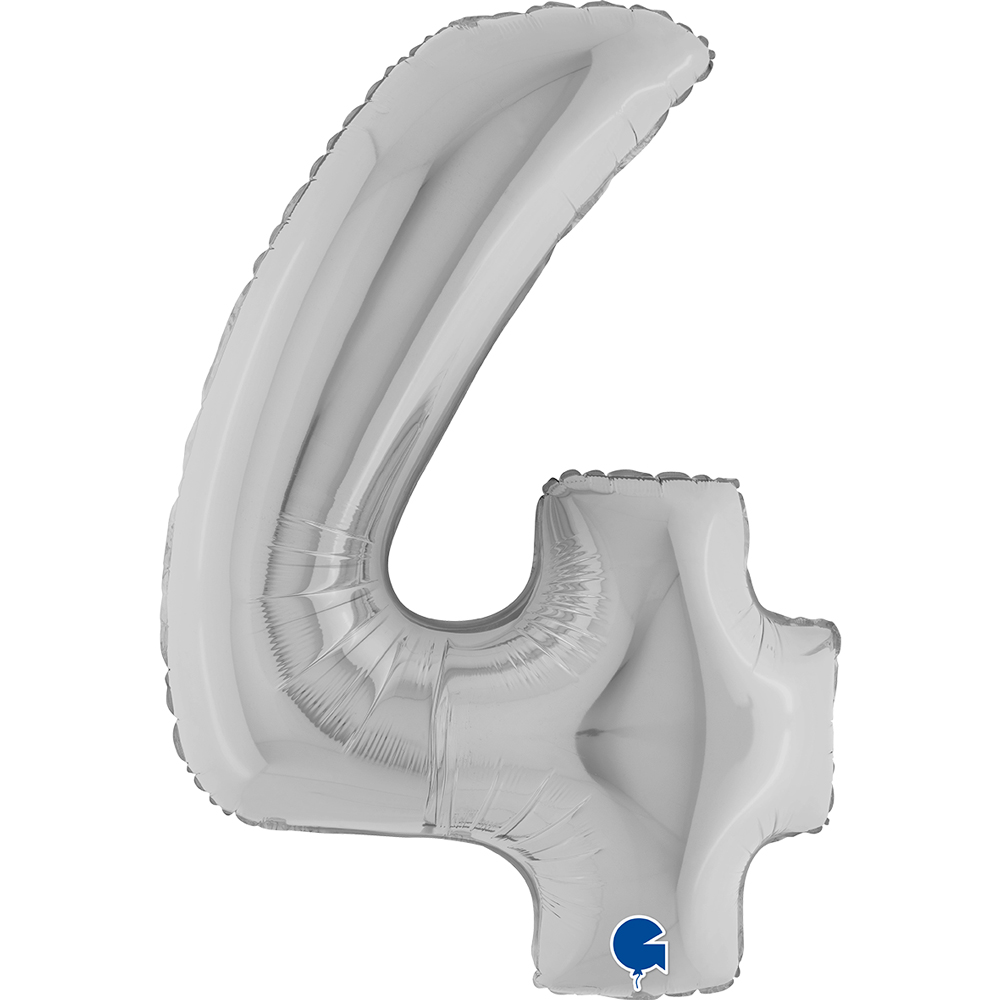 [094S-P] Number 4 - Silver - 40 inch - Grabo