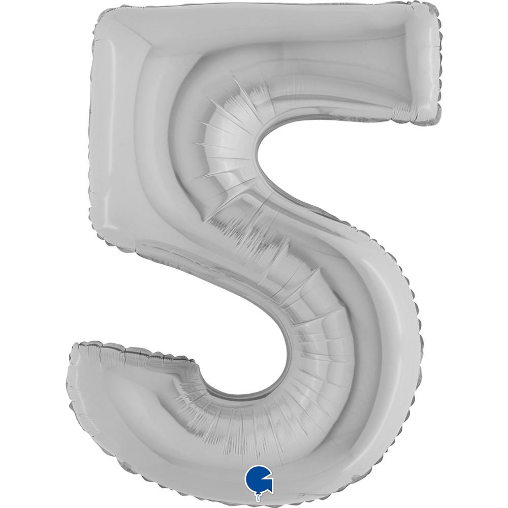 Number 5 - Silver - 40 inch - Grabo