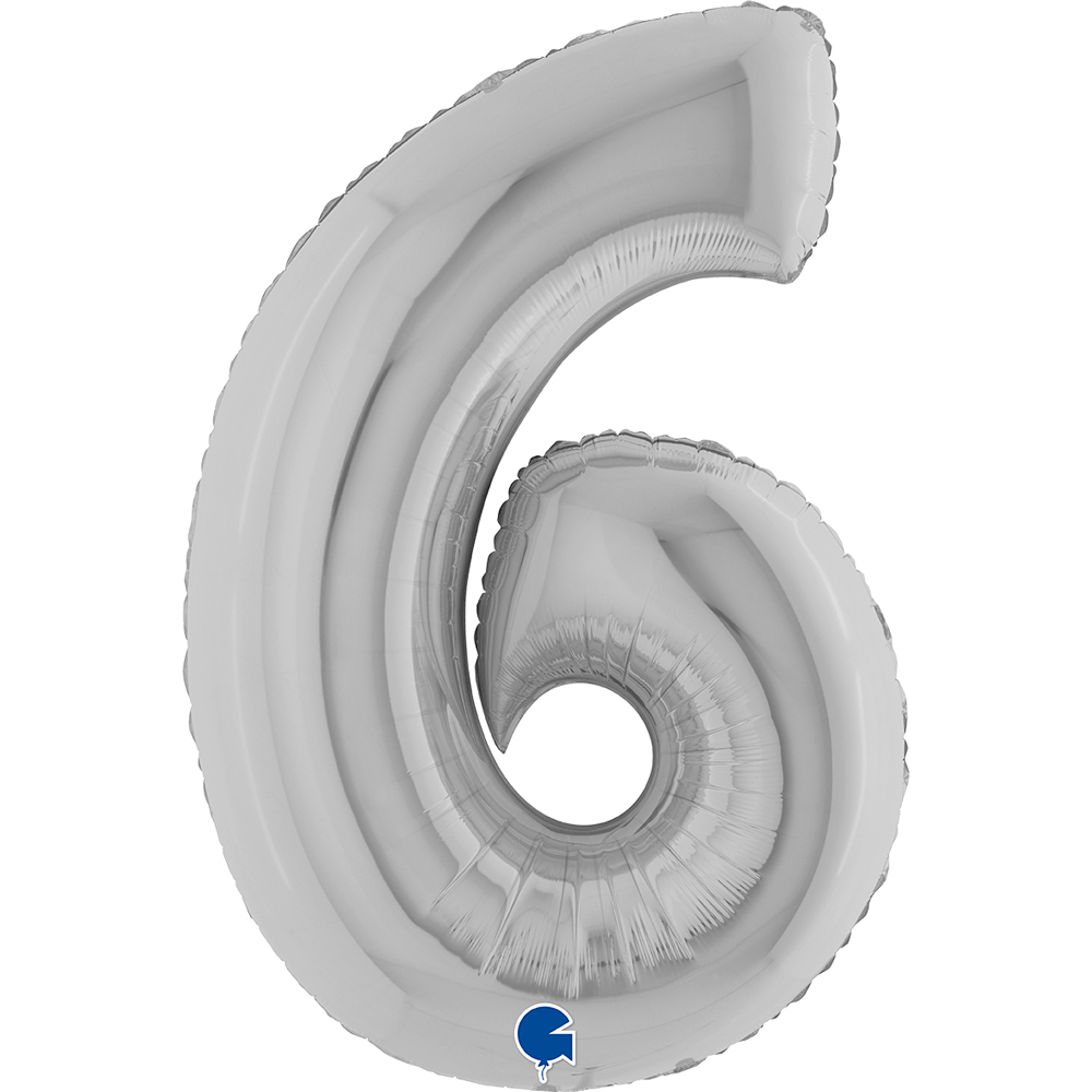 Number 6 - Silver - 40 inch - Grabo
