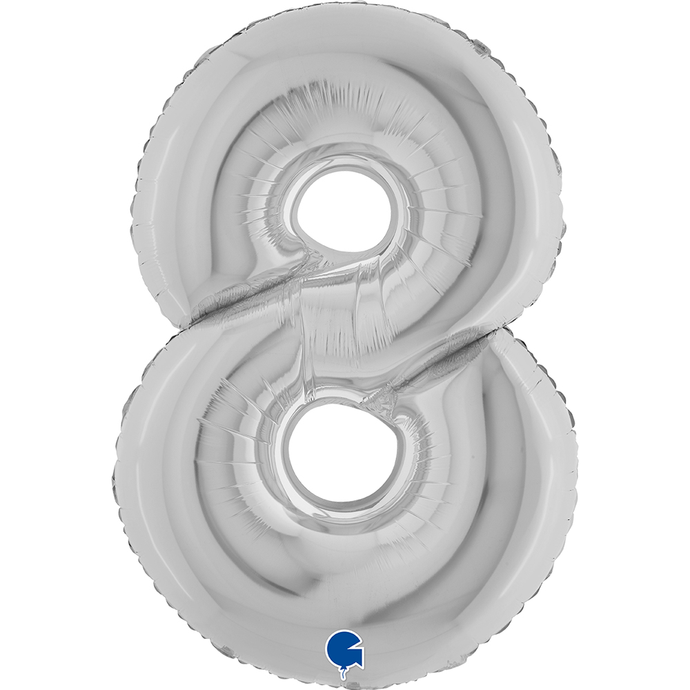 Number 8 - Silver - 40 inch - Grabo