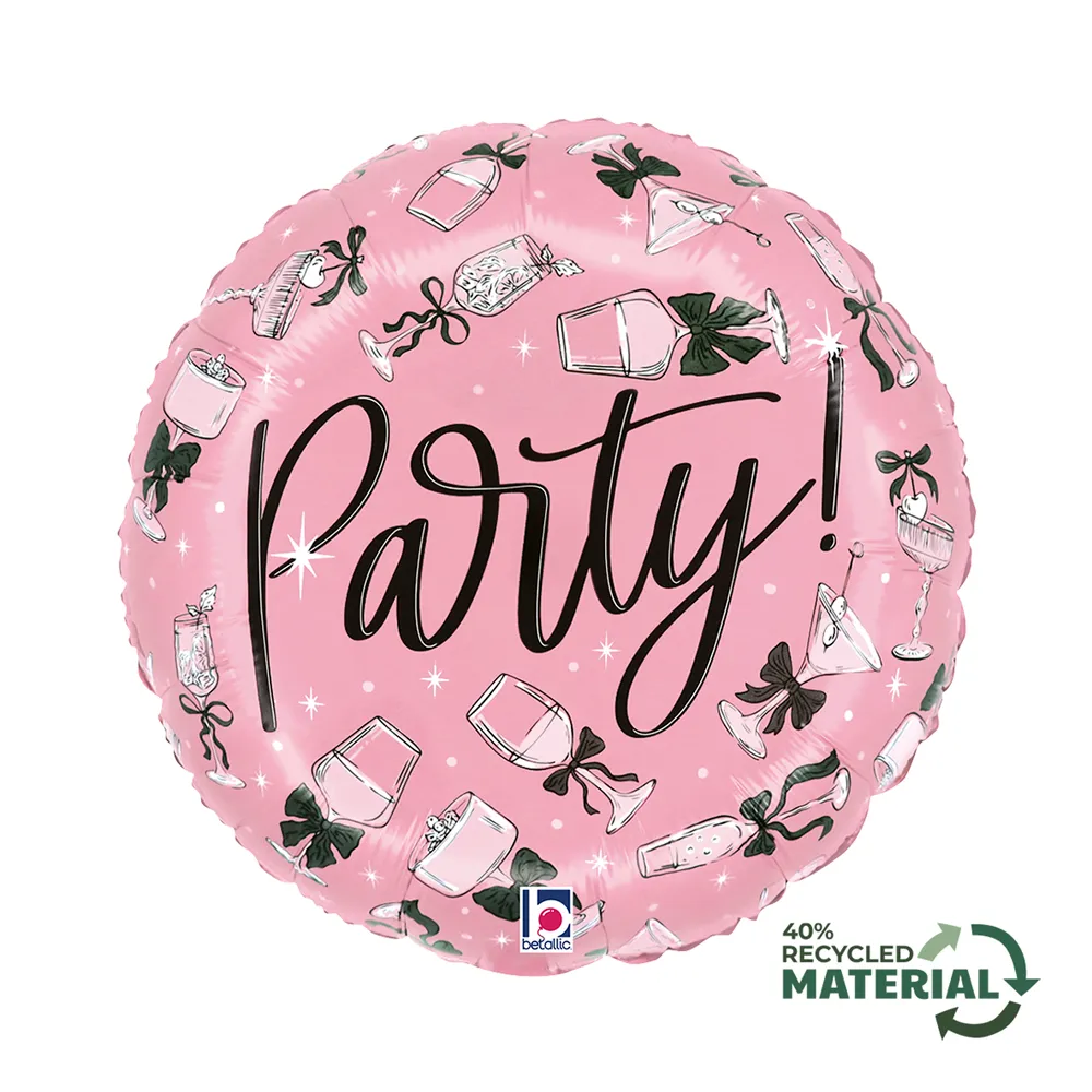 Party Cheers - Black Bow Drinks - 18 inch - Betallic