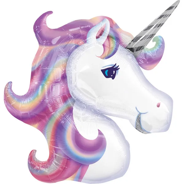 [0990075] Satin Pearl Unicorn - 33 inch - Anagram