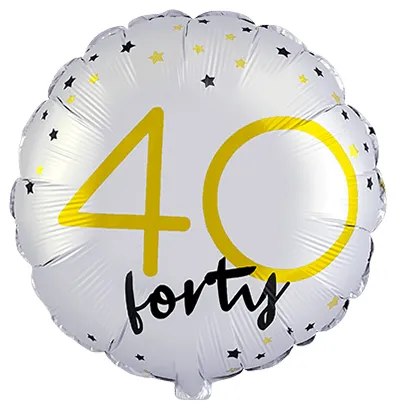 Happy Birthday - 40 Forty - 18 inch - Flex