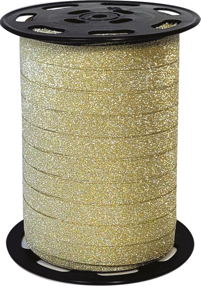 Glitter Ribbon - Gold - 10mm - 100m