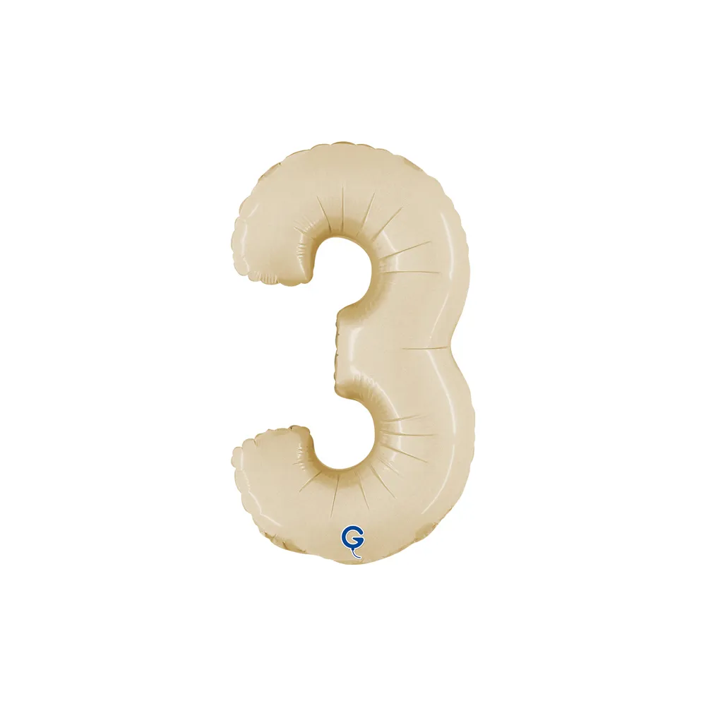 Number 3 - Satin Cream - 14 inch - Grabo