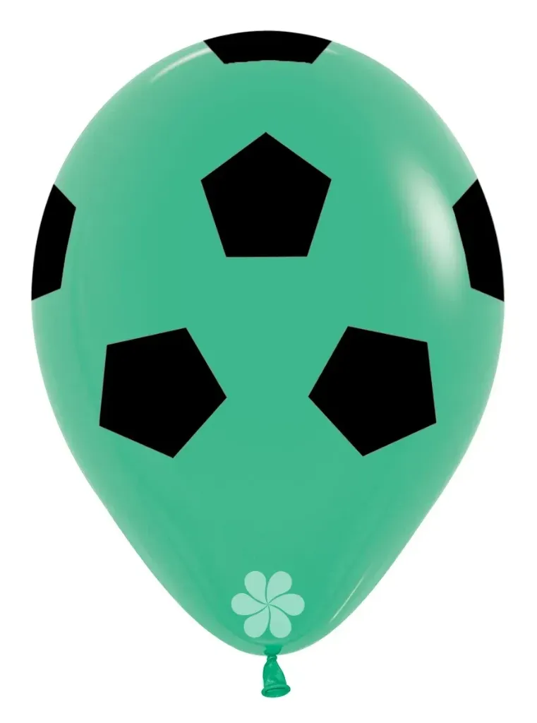 R12 - Soccer Ball - Green - 030 - 25 Stuks - 50p