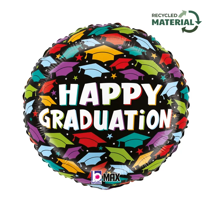 Happy Graduation - Brilliant Graduation Hats - 18 inch - Betallic - Nicht Verpackt