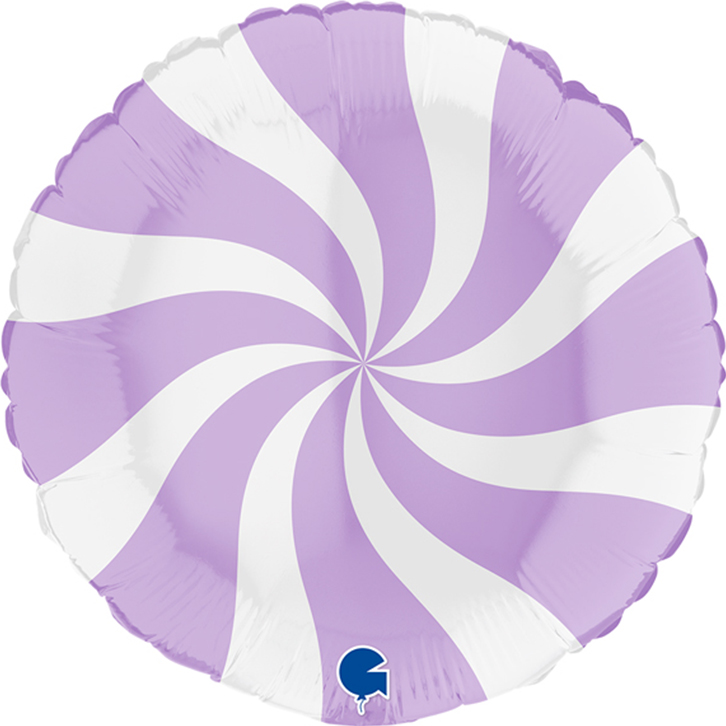 Round Swirly - White Matte Lilac - 36 inch - Grabo