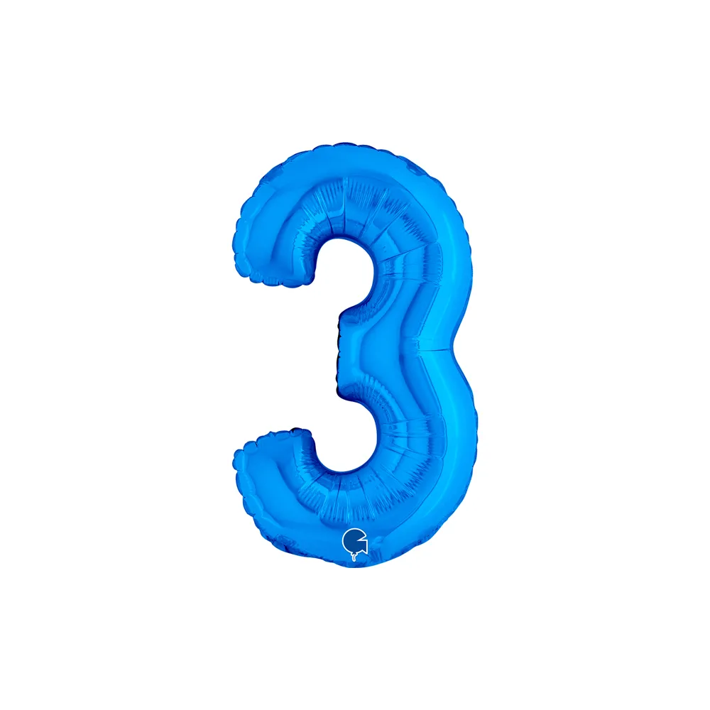 [14003B-P] Number 3 - Blue - 14 inch - Grabo