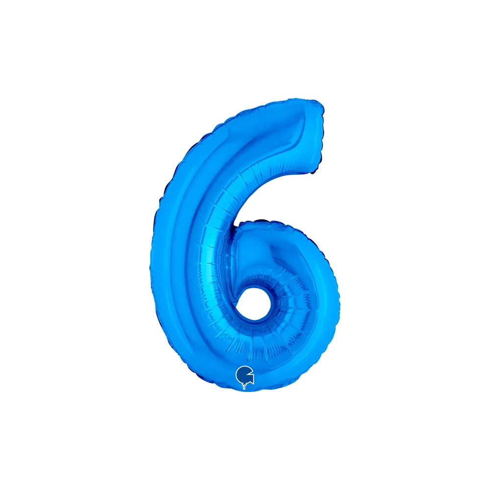 Number 6 - Blue - 14 inch - Grabo