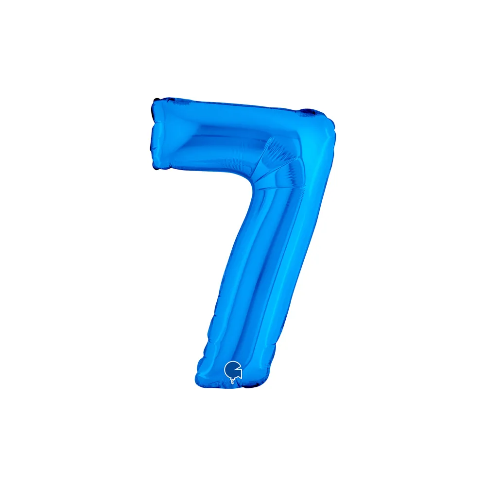 [14007B-P] Number 7 - Blue - 14 inch - Grabo