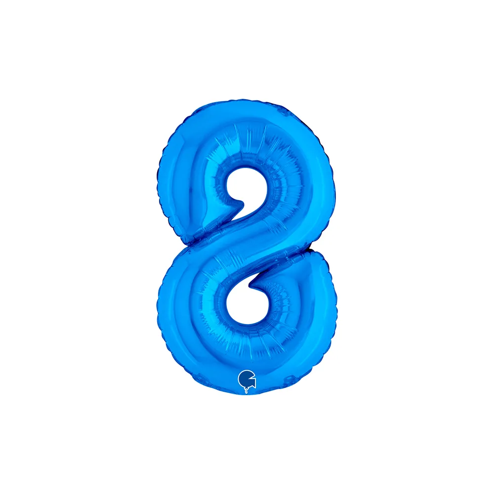 [14008B-P] Number 8 - Blue - 14 inch - Grabo