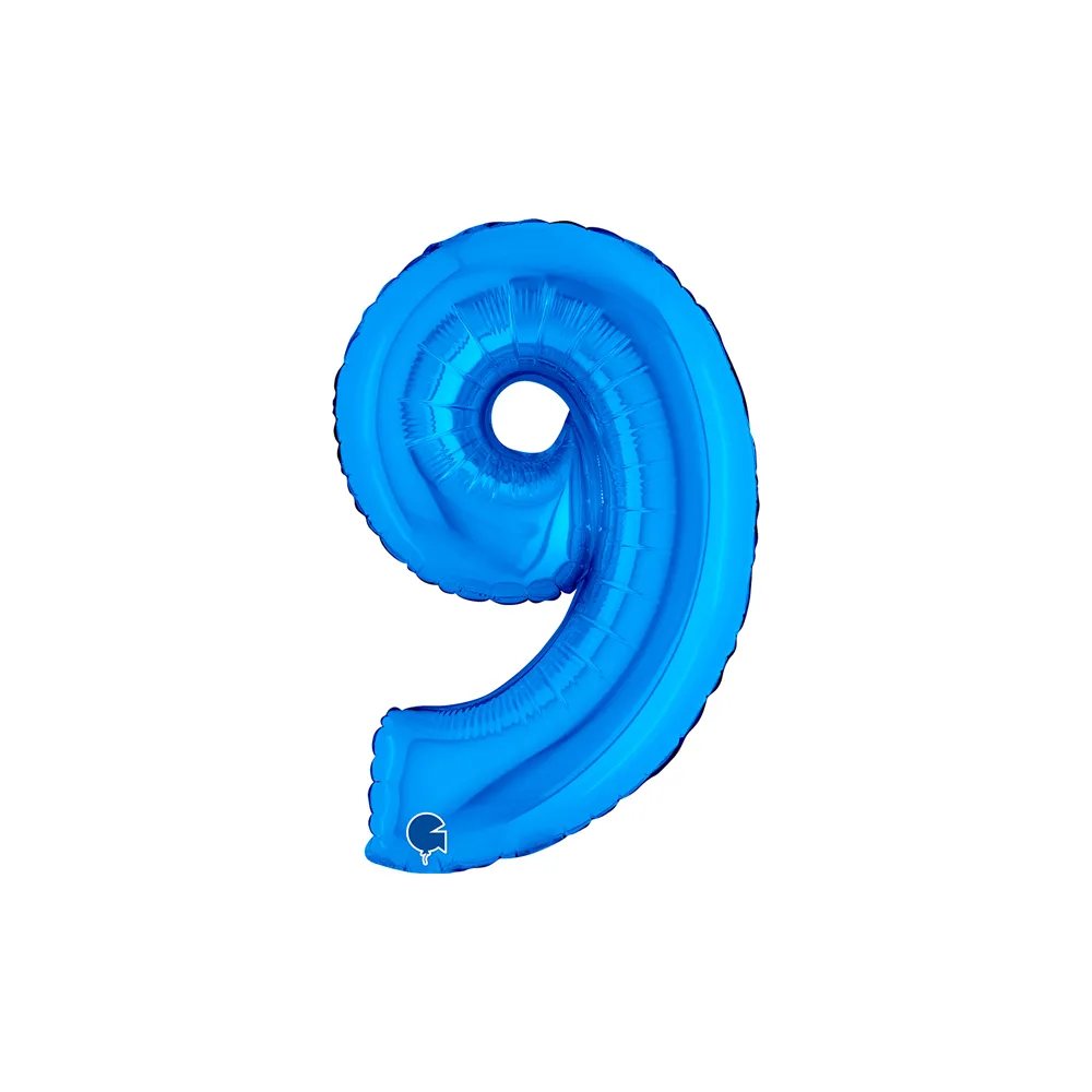 [14009B-P] Number 9 - Blue - 14 inch - Grabo
