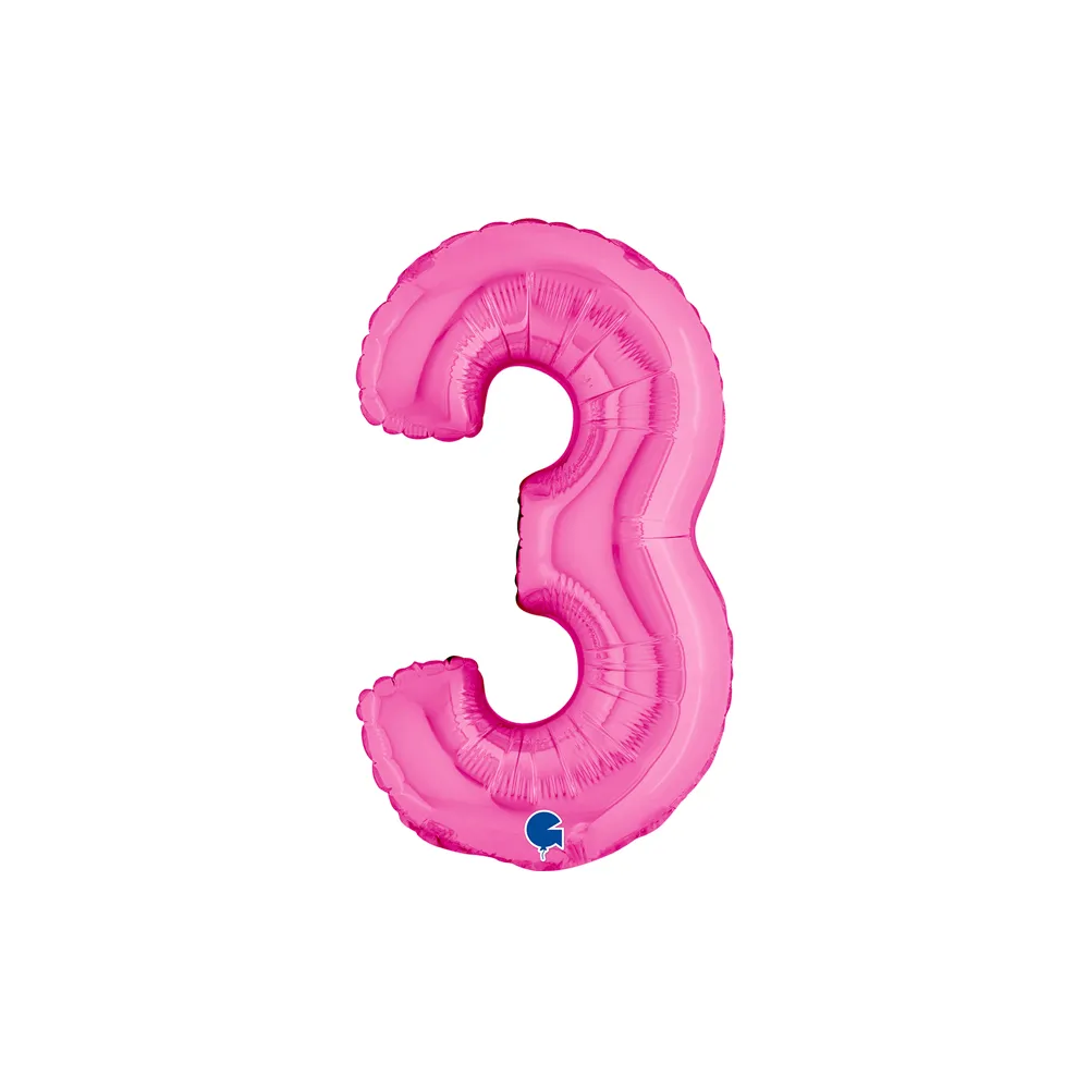 Number 3 - Fuchsia - 14 inch - Grabo