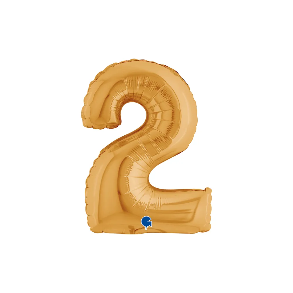 [14022G-P] Number 2 - Gold - 14 inch - Grabo