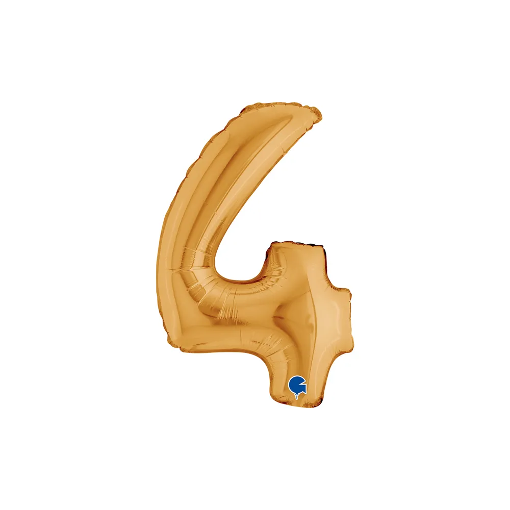 [14024G-P] Number 4 - Gold - 14 inch - Grabo