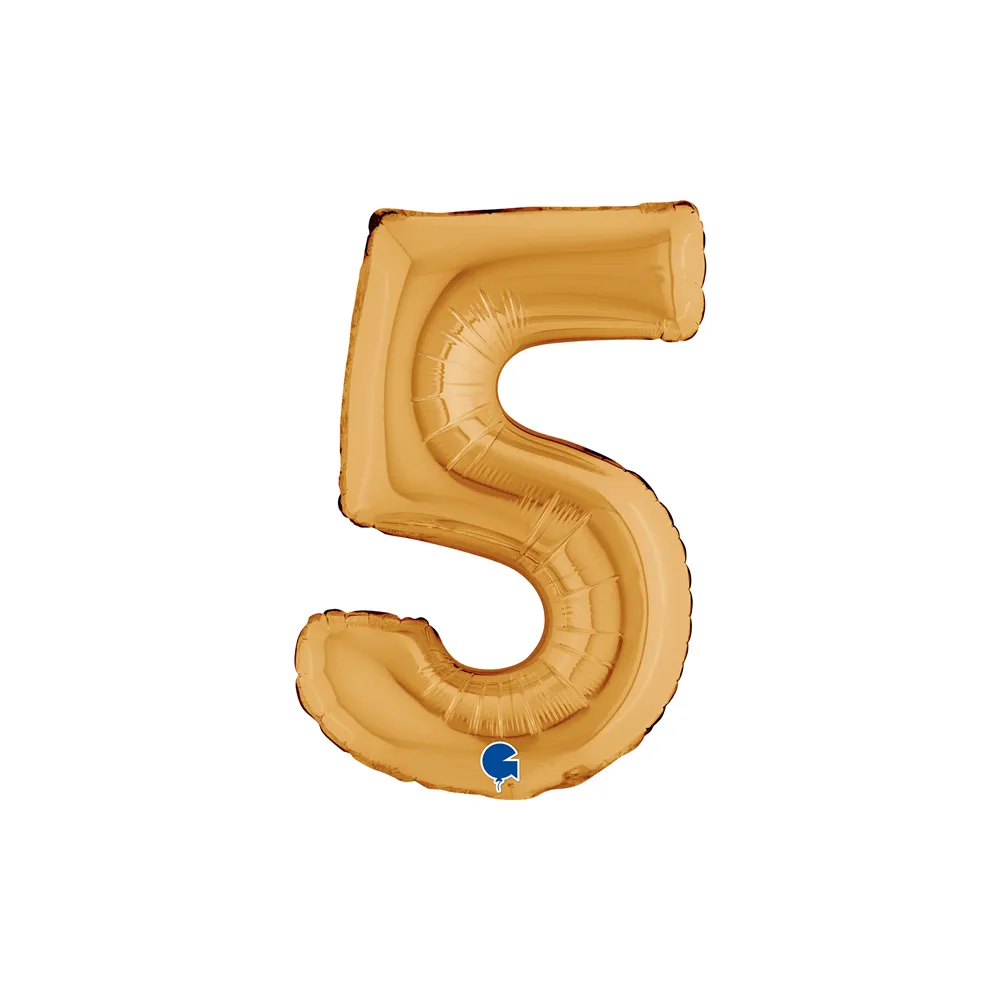 [14025G-P] Number 5 - Gold - 14 inch - Grabo