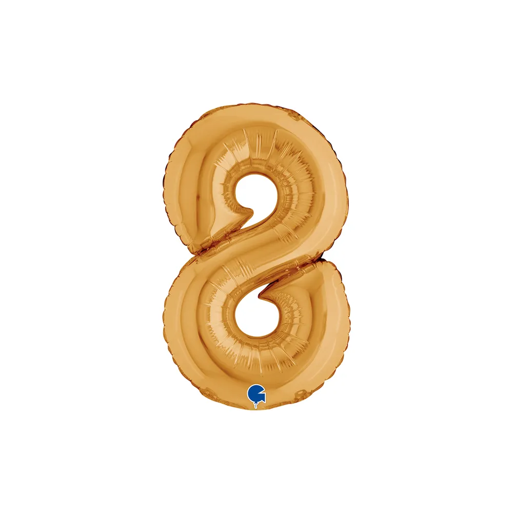 [14028G-P] Number 8 - Gold - 14 inch - Grabo
