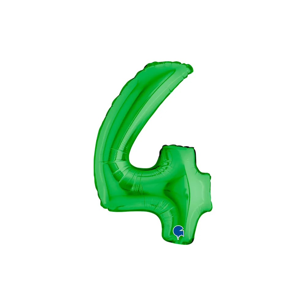 [14034GR-P] Number 4 - Green - 14 inch - Grabo