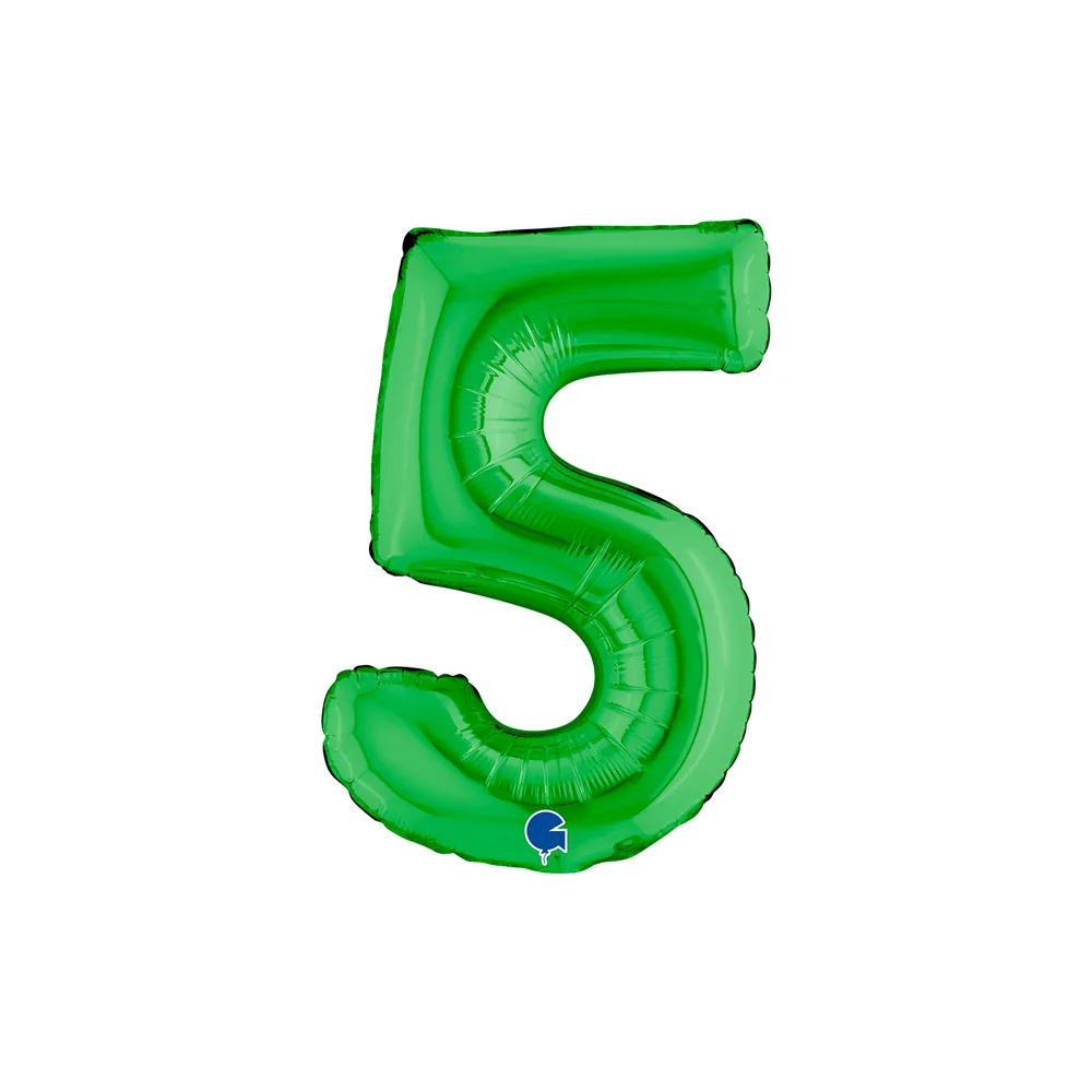 [14035GR-P] Number 5 - Green - 14 inch - Grabo